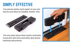 Home Invasion Prevention Products | OnGARD Security Door Brace Jammer |Burglar Proofing Doors | French Door Security |